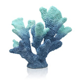 ALIWINER Blue Coral Decor Coral Reef Faux Artificial Coral Decor Resin Coral Statue Nautical Decor Tabletop Decoration Home Living Room Decor (7.8in Tall) image 0